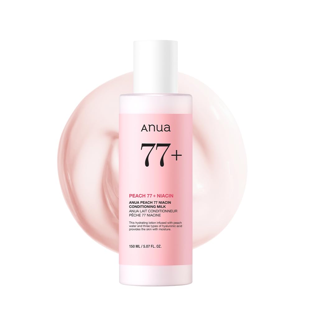 Anua Peach Niacin Conditioning Lotion, Face Moisturizer with Vitamin B12, Ceramide, Panthenol, Hyaluronic Acid, Lightweight, Korean Skin Care for Glass Skin (150ml, 5.07 fl.oz.)