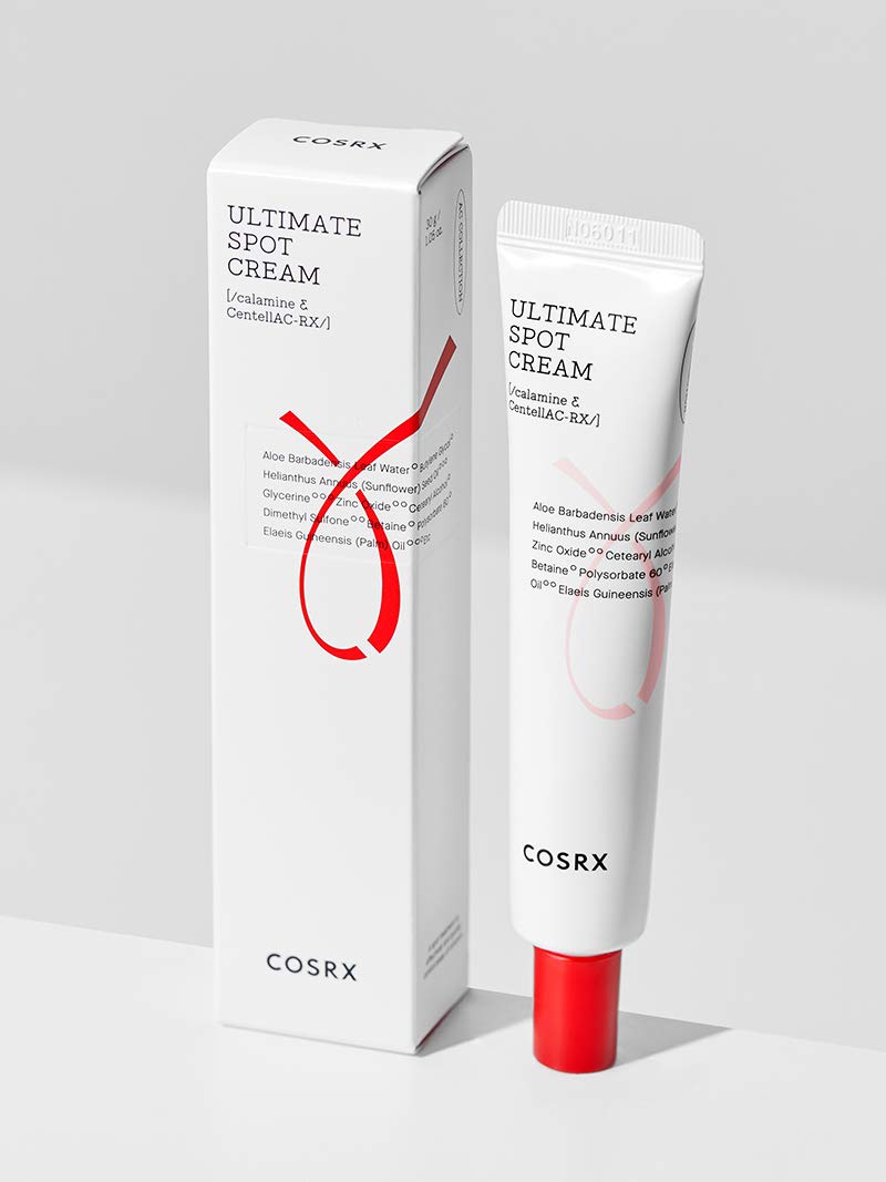 COSRX AC Collection Ultimate Spot Cream, 1.05 fl.oz / 30g, Acne Spot Treatment, Animal Testing Free, Paraben Free, Korean Skin Care