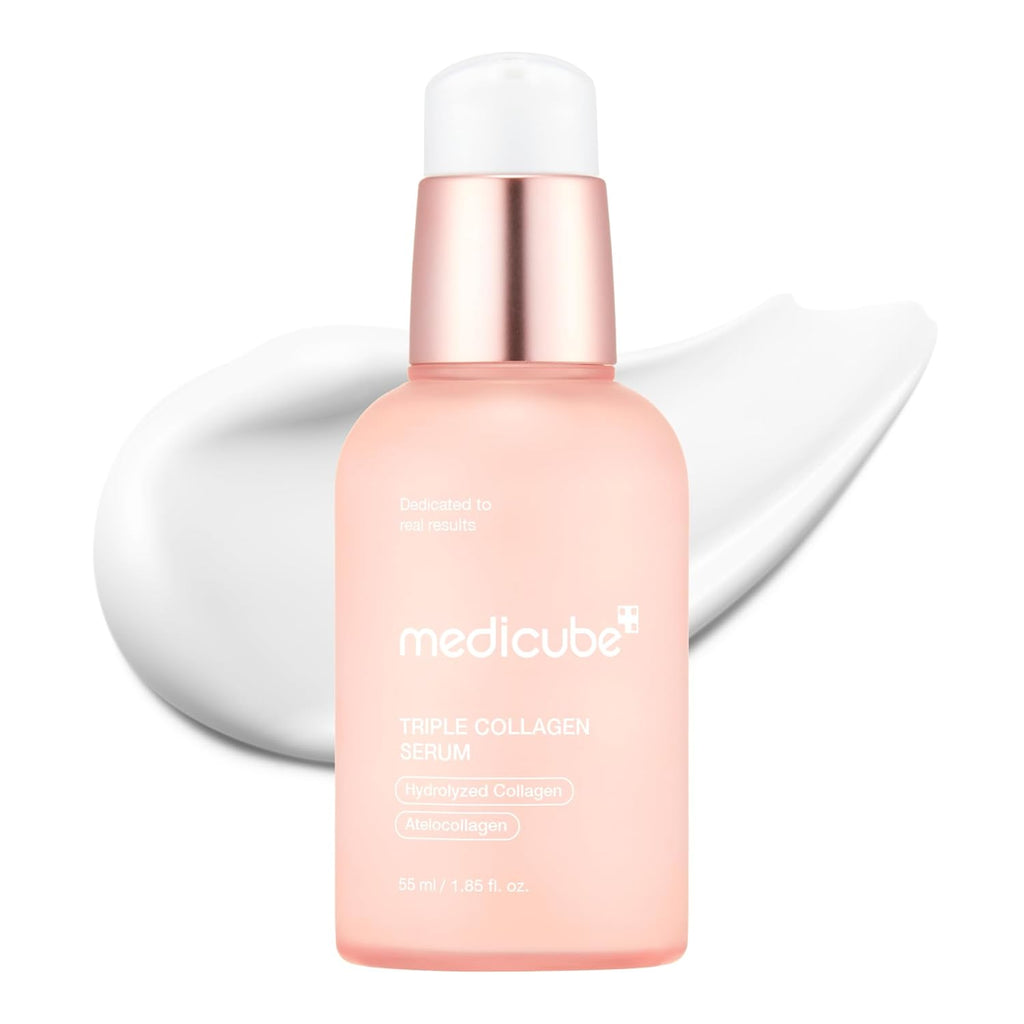medicube Triple Collagen Serum 1.85 fl.oz - Nourish dull skin with Triple Collagen Complex - A lightweight serum with Niacinamide and Hyaluronic Acid - Korean Skincare