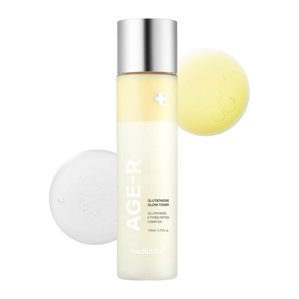 medicube Age-R Glutathione Glow Milky Toner, Low-Irritation Double Layer Toner for Glass Glow Skin with Peptide, Even Skin Tone, Radiance, Hydration, Korean Skincare