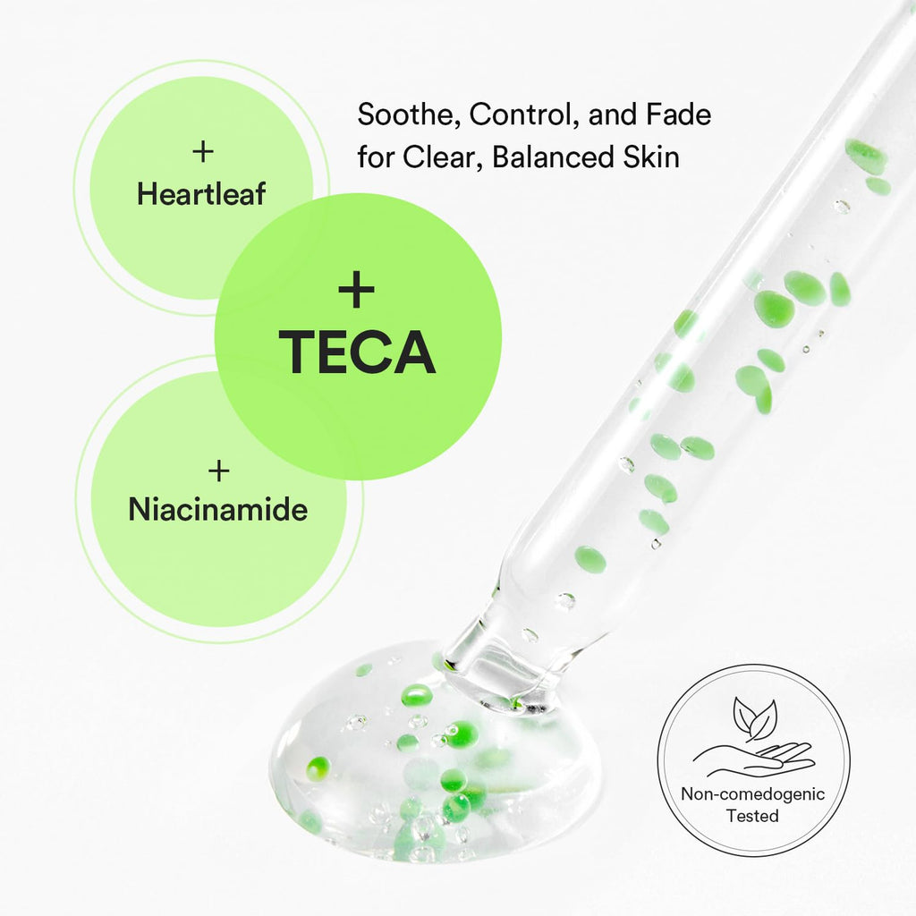 Abib Heartleaf Teca Capsule Serum Calming Drop 1.69 fl oz, Centella Asiatica & Niacinamide Serum for Soothing, Acne Treatment for Face, Korean Skin Care for Oily Skin