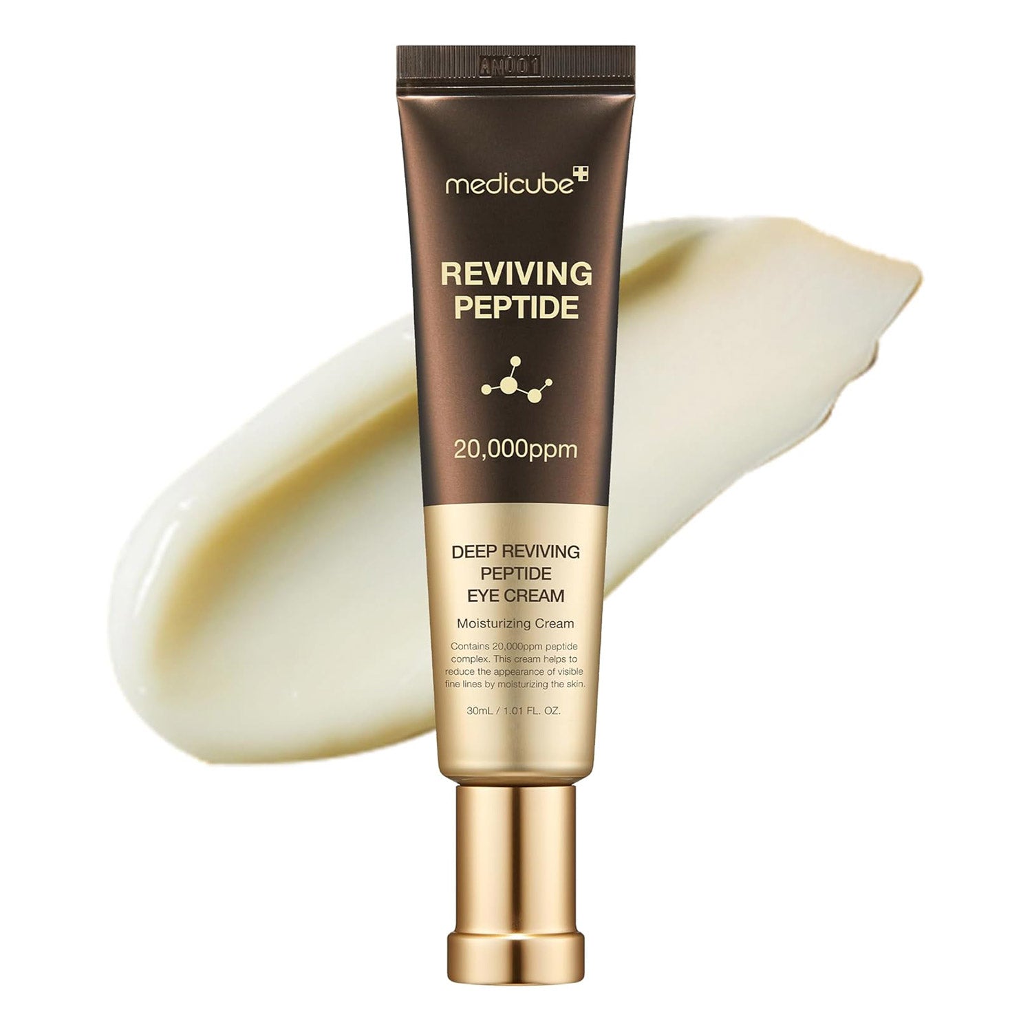 medicube Deep Reviving Peptide Eye Serum 1.01 Fl. Oz., | Eye Treatment Serum with Quadruple Peptides, Niacinamide, and Squalane | Reduces Signs of Aging and Fine Lines