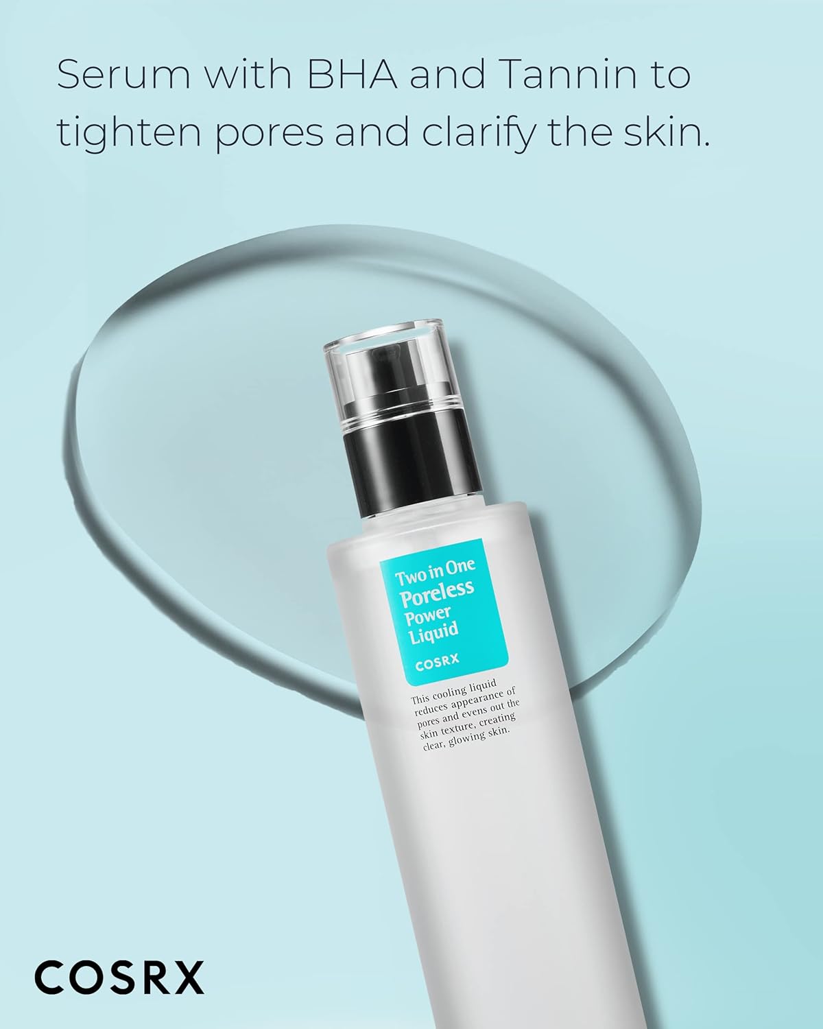COSRX Two in One Poreless Power Liquid, 100ml / 3.38 fl.oz | Tightening Pores | Korean SkinCare, Animal Testing Free, Paraben Free