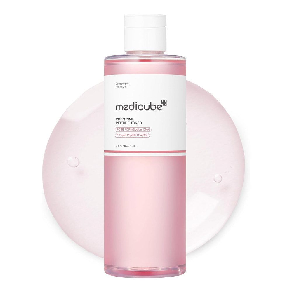 medicube PDRN Pink Peptide Toner I Pink Glow Toner for Skin Boosting, Soothing and Calming, Uneven Skin Tone, Rose PDRN & Peptide & Niacinamide, Korean Skin Care (250ml / 8.45 fl. oz.)