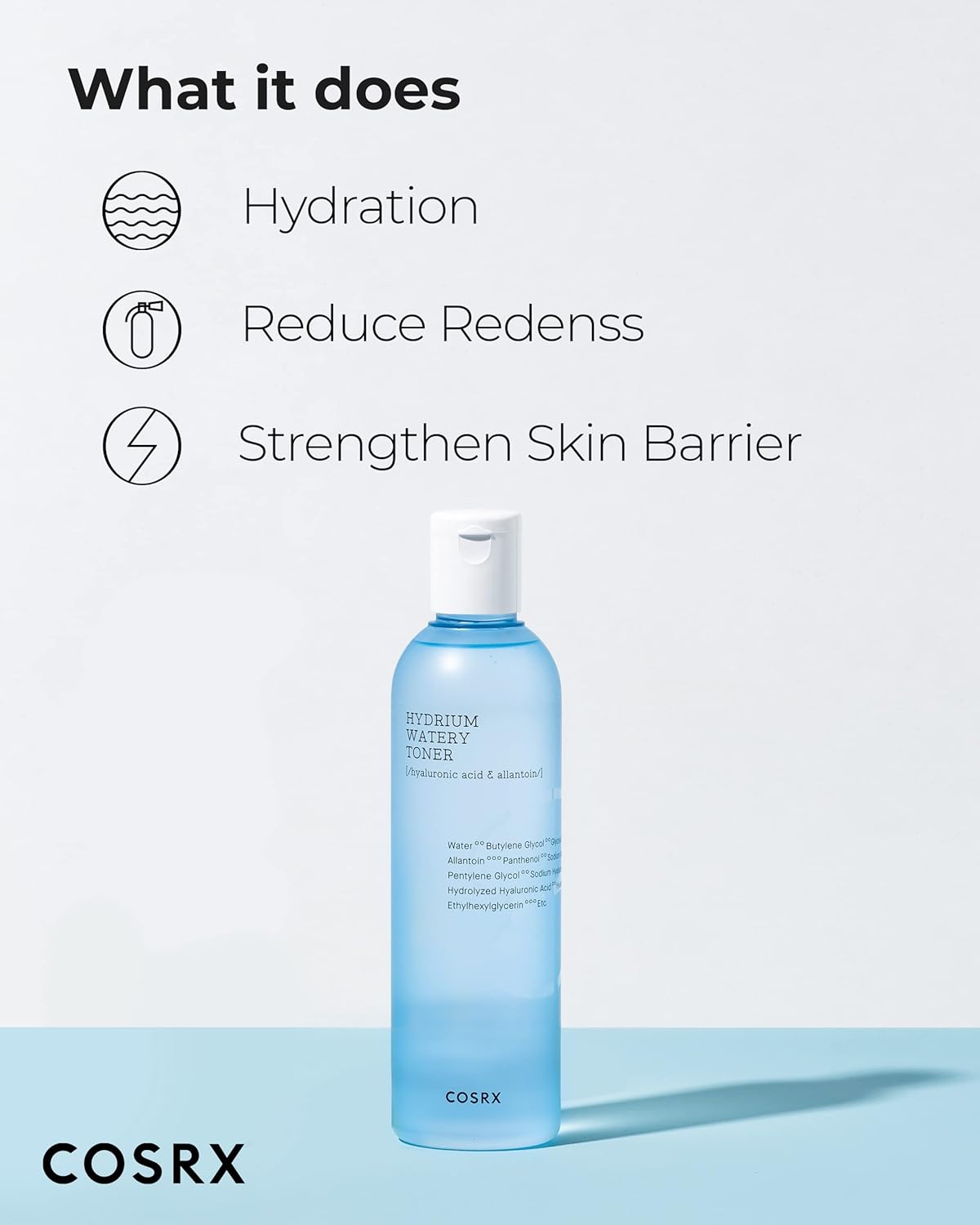 COSRX Hydrium Watery Toner, 50ml / 1.69 fl.oz | Hyaluronic Acid Moisture Toner | Korean Skin Care, Animal Testing Free, Paraben Free