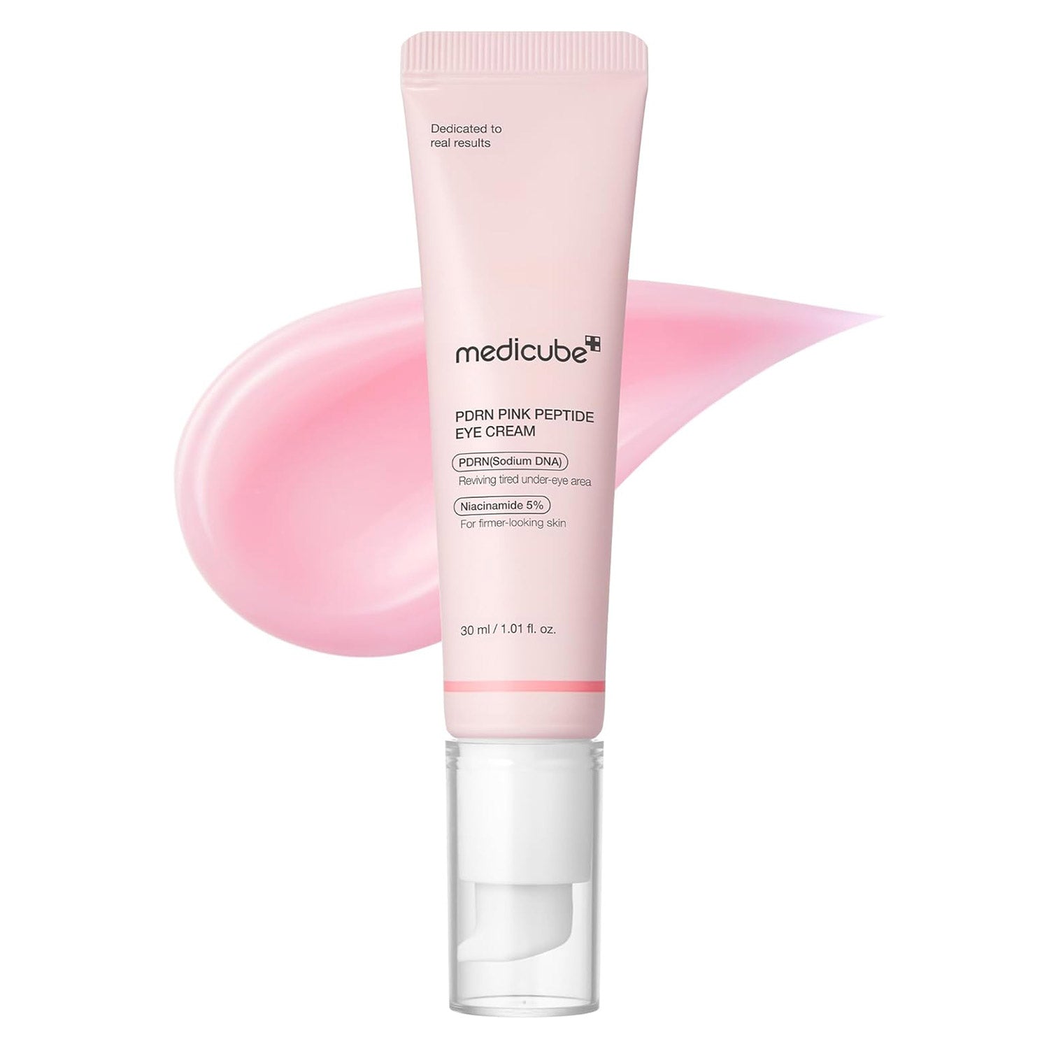 medicube Salmon DNA PDRN Pink Peptide Eye Serum with Niacinamide and 99% Purity Retinol for Fine Lines, Uneven Skin Tone, Korean Skin Care 1.01fl.oz