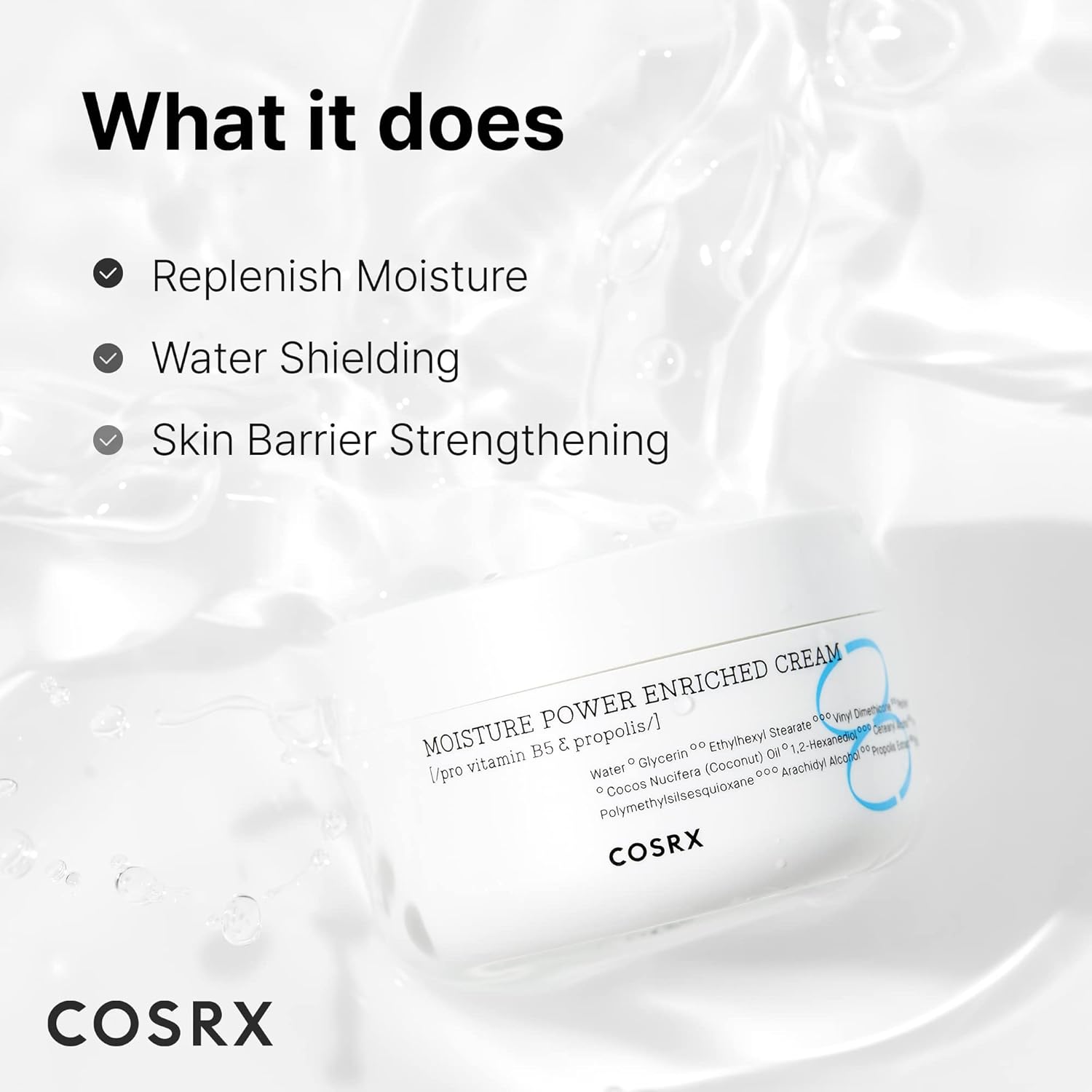 COSRX Hyaluronic Acid Moisturizer for Day & Night with Pro Vitamin B5 (D Panthenol) 50ml/1.69 fl.oz | Propolis Extract, Ceramide, Long Lasting Hydration for Dry, Sensitive Skin, Korean Skin Care