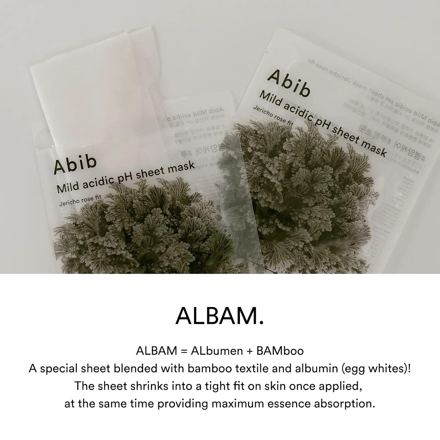 Abib Mild acidic pH sheet mask Jericho Rose Fit 10 Sheets
