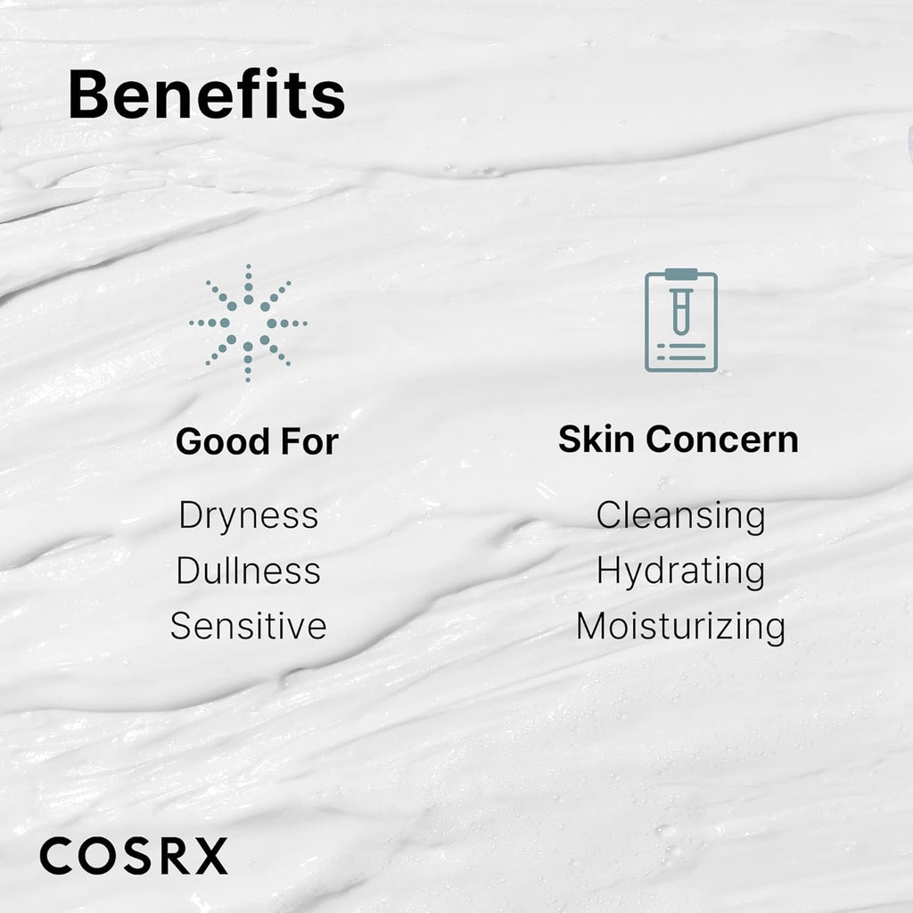 COSRX Hydrium Triple Hyaluronic Moisturizing Cleanser 5.07 fl.oz / 150ml | Daily Cleanser for Dry Skin with Hyaluronic Acid & Vitamin B | Animal Testing Free, Paraben Free, Korean Skin Care