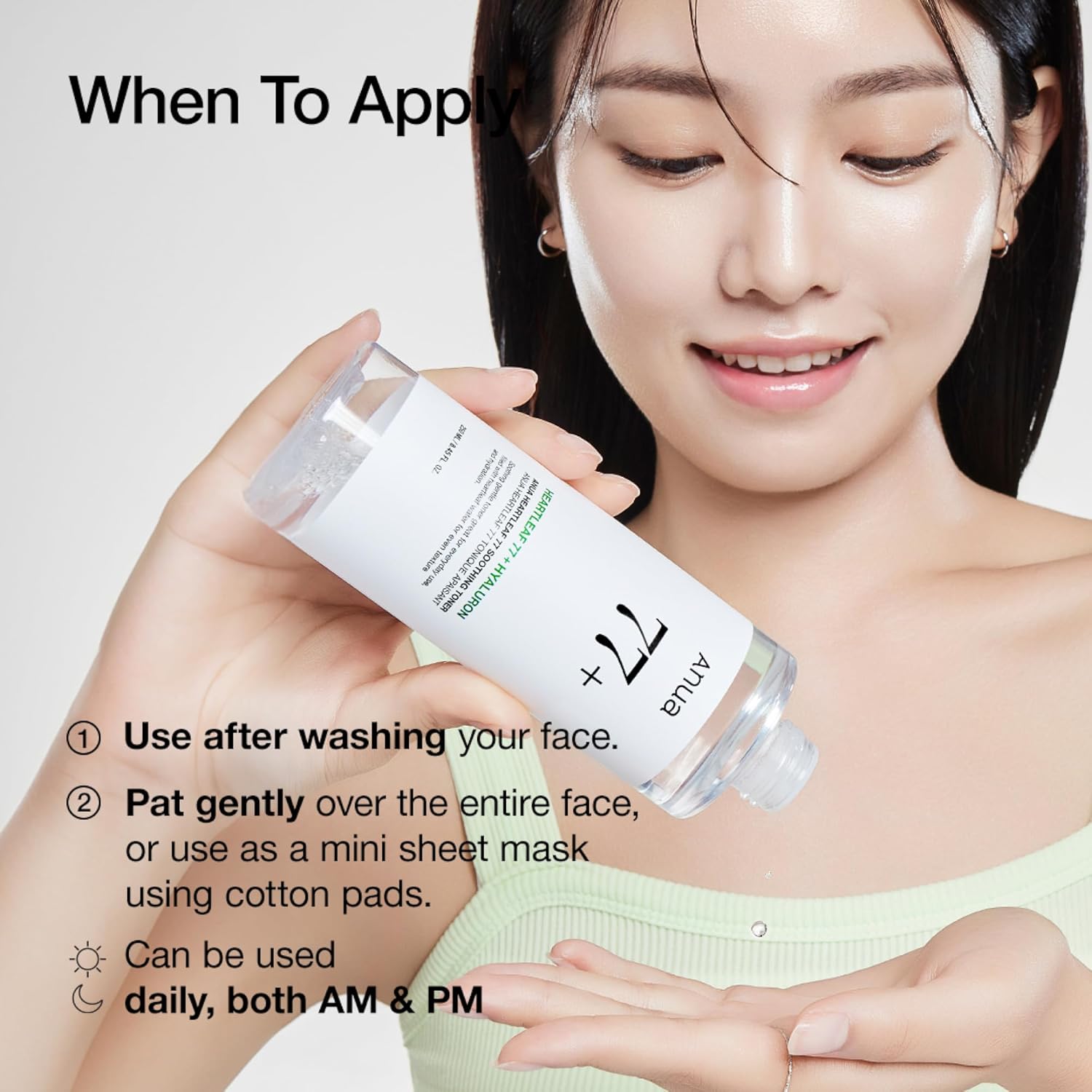 Anua Heartleaf 77 Soothing Toner I pH 5.5 Skin Trouble Care, Calming Skin, Refreshing, Purifying (500ml / 16.9 fl.oz.)