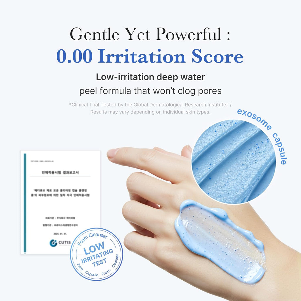 medicube Zero Pore Clear Blue Capsule Facial Deep Cleanser for Skin Texture, Blackhead & Pore Care  AHA, BHA & PHA for Double Cleansing, Daily Gentle Face Wash, Korean Skincare  120g  4.23 oz