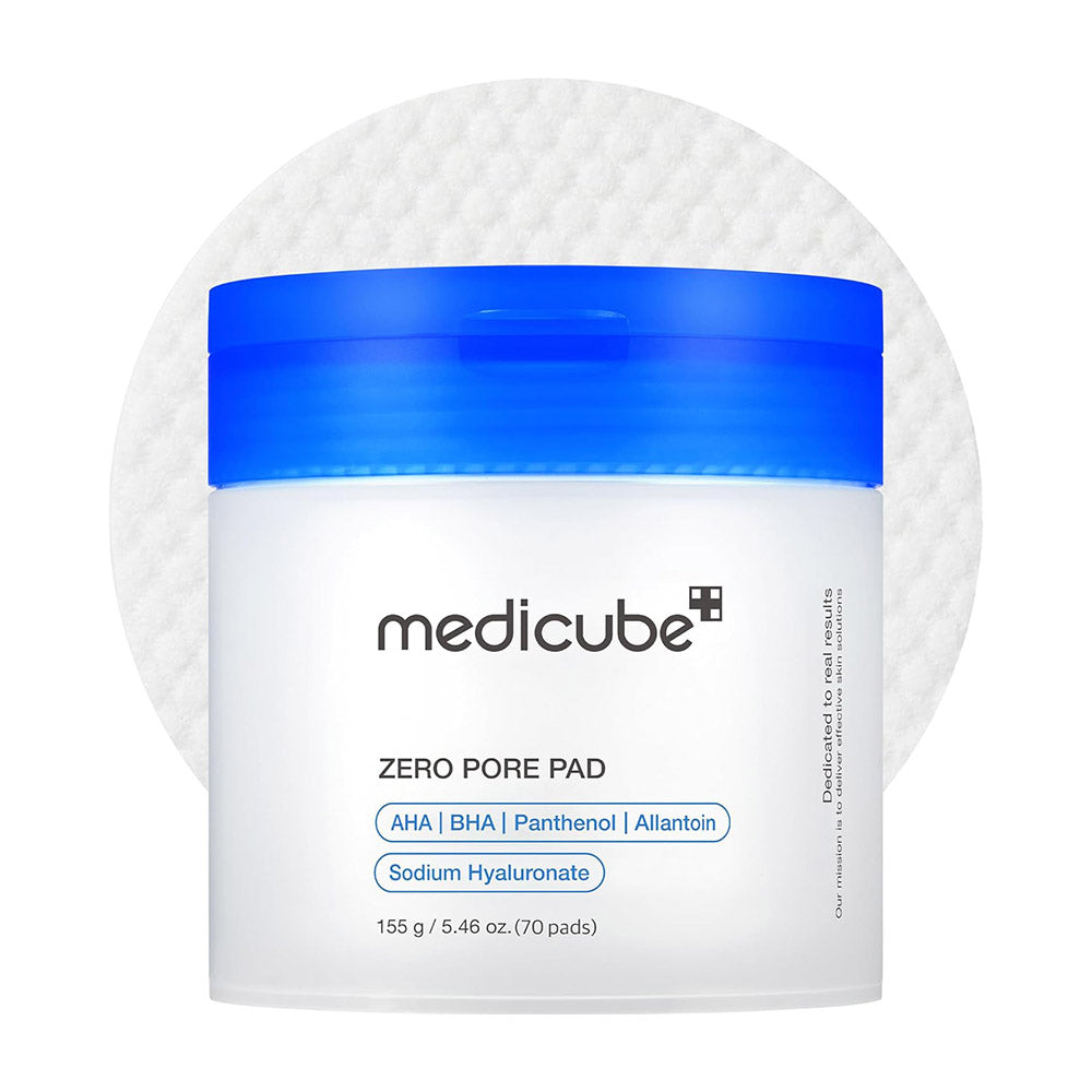 medicube Zero Pore Pads 2.0, Dual-Textured Facial Toner Pads for Exfoliation and Pore Care with 4.5% AHA Lactic Acid & 0.45% BHA Salicylic Acid, Ideal for All Skin Types, Korean Skin Care (70 units)