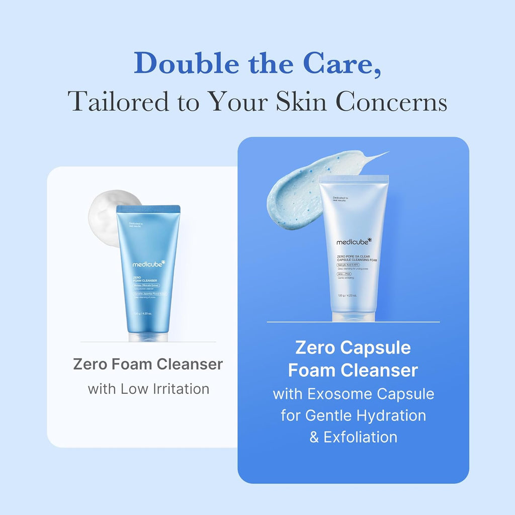 medicube Zero Pore Clear Blue Capsule Facial Deep Cleanser for Skin Texture, Blackhead & Pore Care  AHA, BHA & PHA for Double Cleansing, Daily Gentle Face Wash, Korean Skincare  120g  4.23 oz