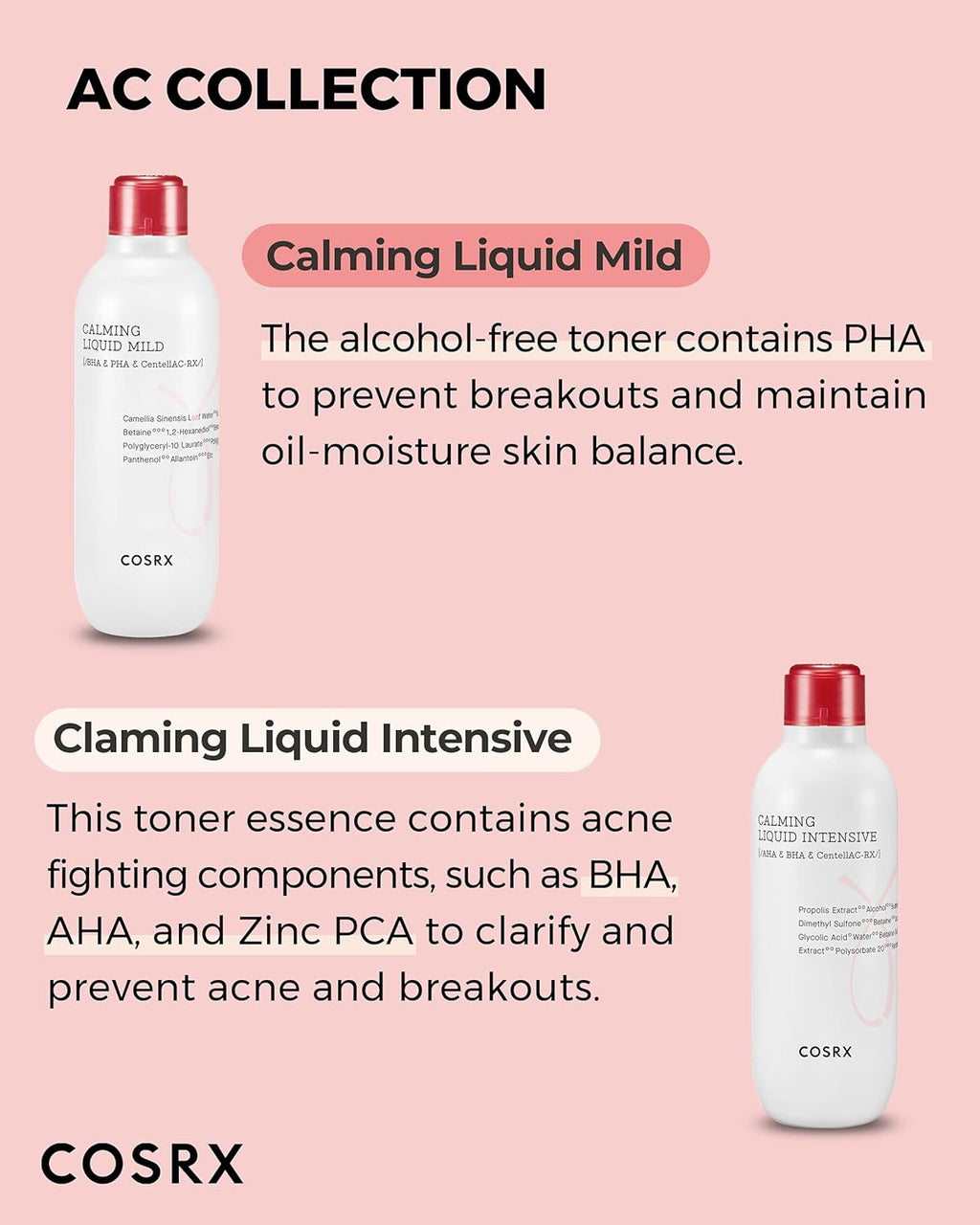 COSRX AC COLLECTION CALMING LIQUID MILD, 4.22 Ounce