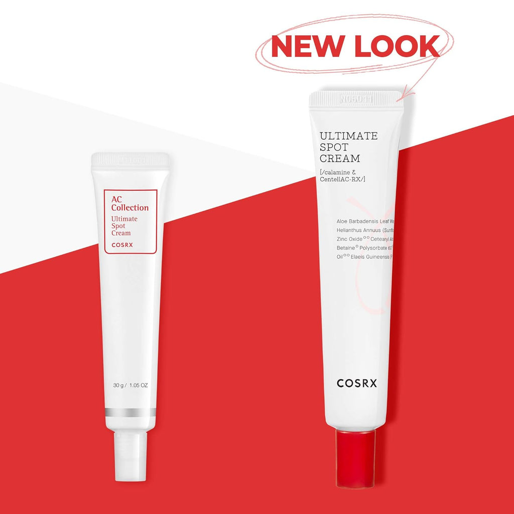 COSRX AC Collection Ultimate Spot Cream, 1.05 fl.oz / 30g, Acne Spot Treatment, Animal Testing Free, Paraben Free, Korean Skin Care