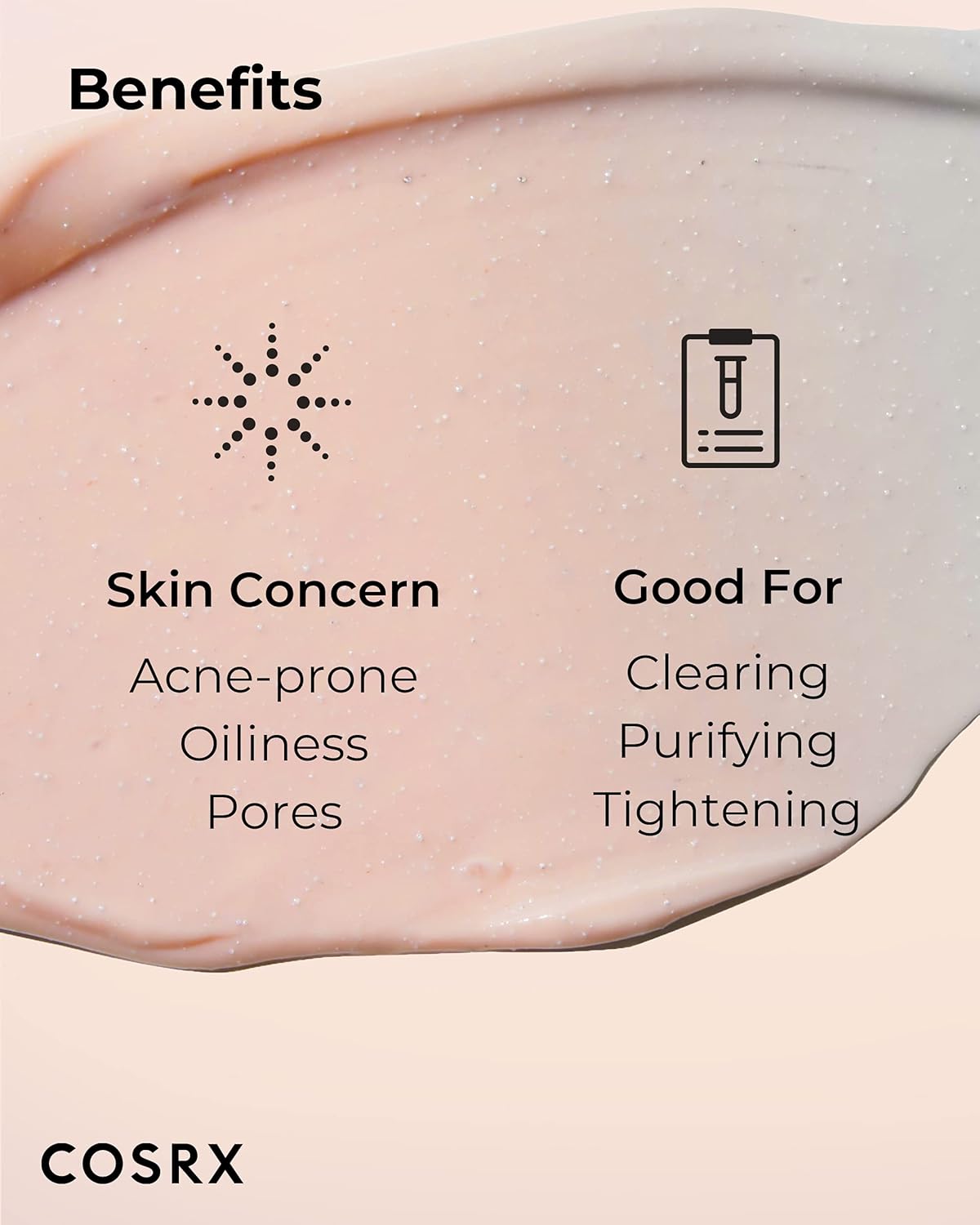 COSRX Pink Pore Clarifying Charcoal Mask 3.8 fl. oz / 110g Blackheads, Pores, Acne Control, Color Changing Fun Skincare, Detox Face Clay Mask, Wash Off Type, Korean Skin Care