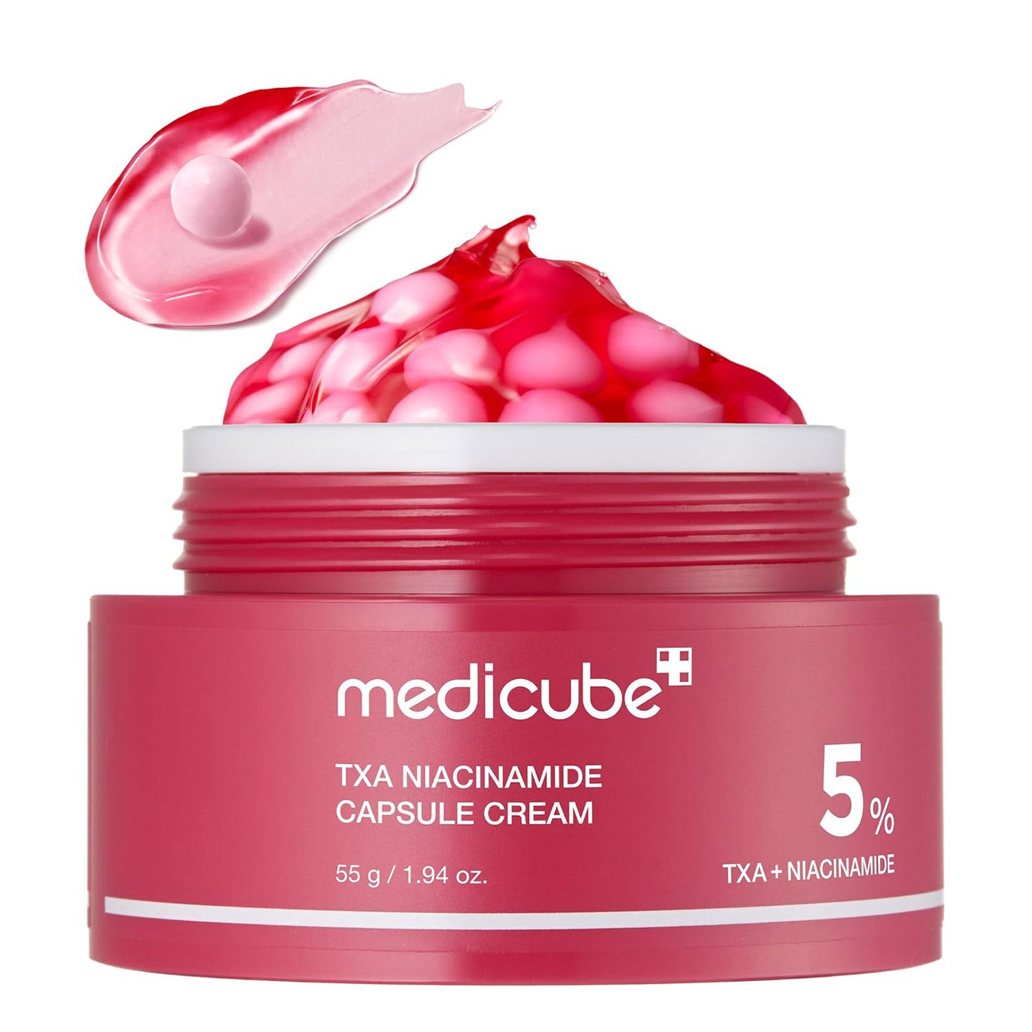medicube TXA+Niacinamide Capsule Cream | Dual Radiance Moisturizer, Ideal for Use After Spot Care | For Uneven Skin Tone, Texture & Hydration | 99% Pure Tranexamic Acid | Korean Skincare | 1.94oz
