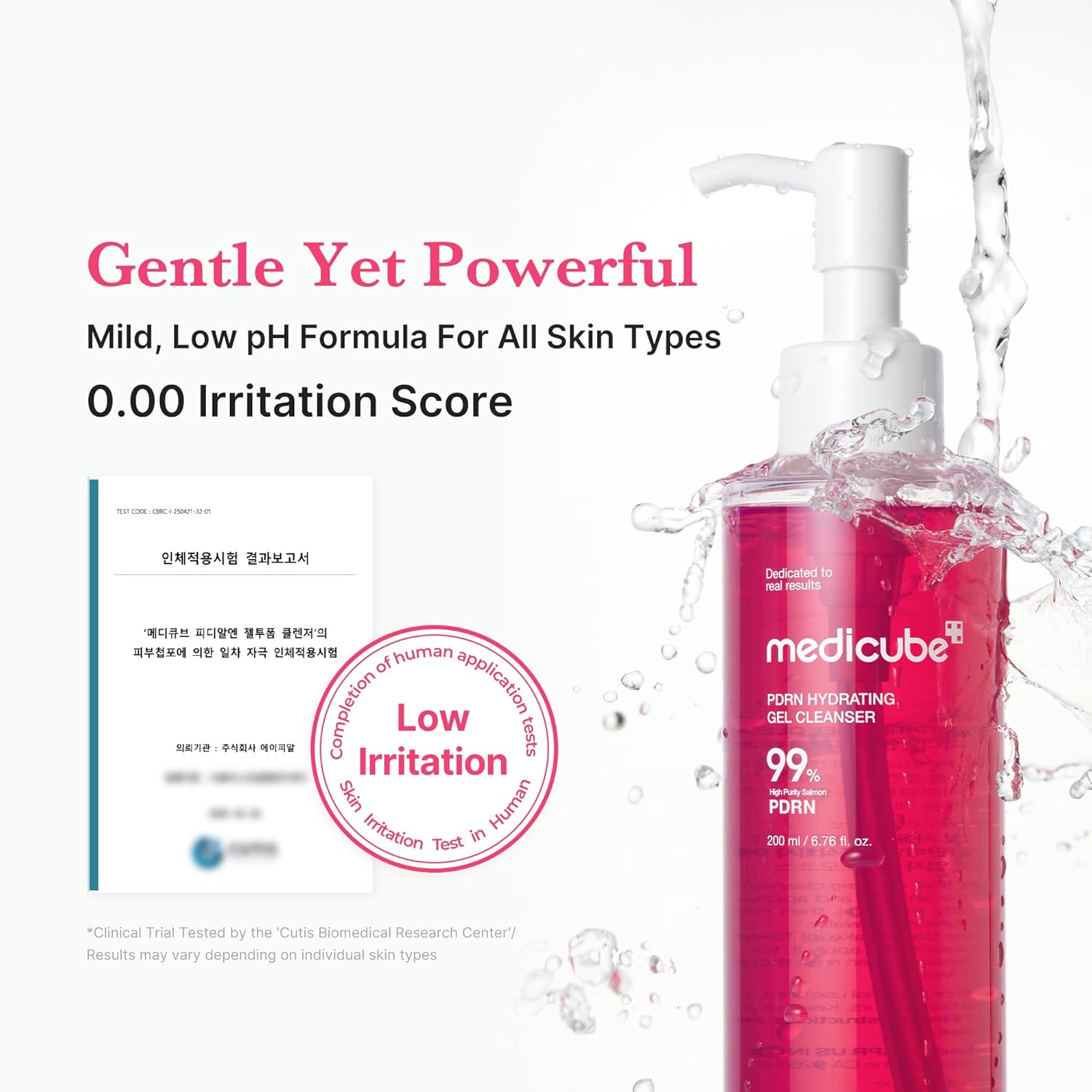 medicube PDRN Jelly to Foam Cleanser | Low pH Hydrating Daily Face Wash for All Skin Types | With PDRN, Collagen & LHA | Gentle Pore Care & Radiant, Balanced-Looking Skin | Korean Skincare | 200ml
