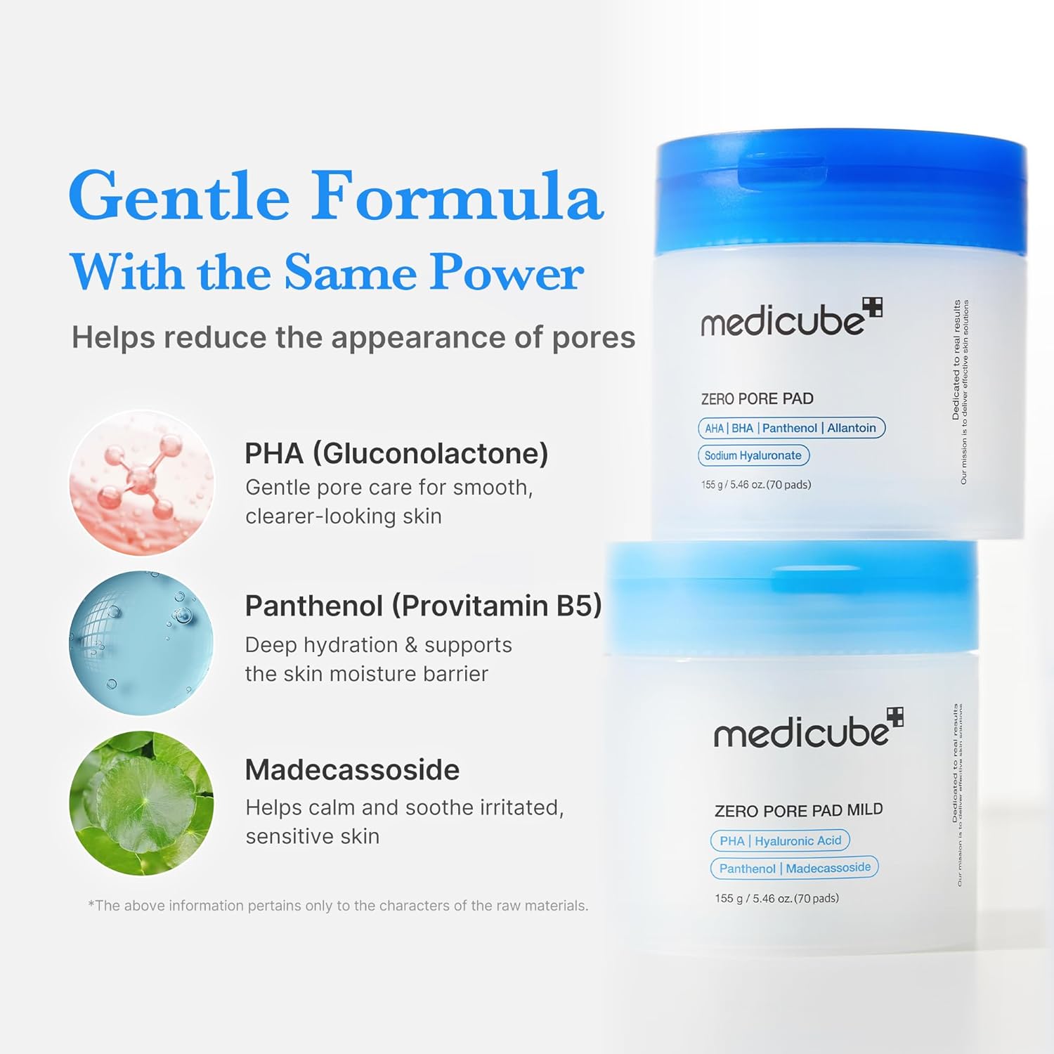 medicube Zero Pore Pads Mild 2.0 (70 units) - Gentle Calming Toner Pads for Exfoliation, Minimizing Pores, and Blackhead Removal with PHA - Ideal for All Skin Types - Korean Skin Care