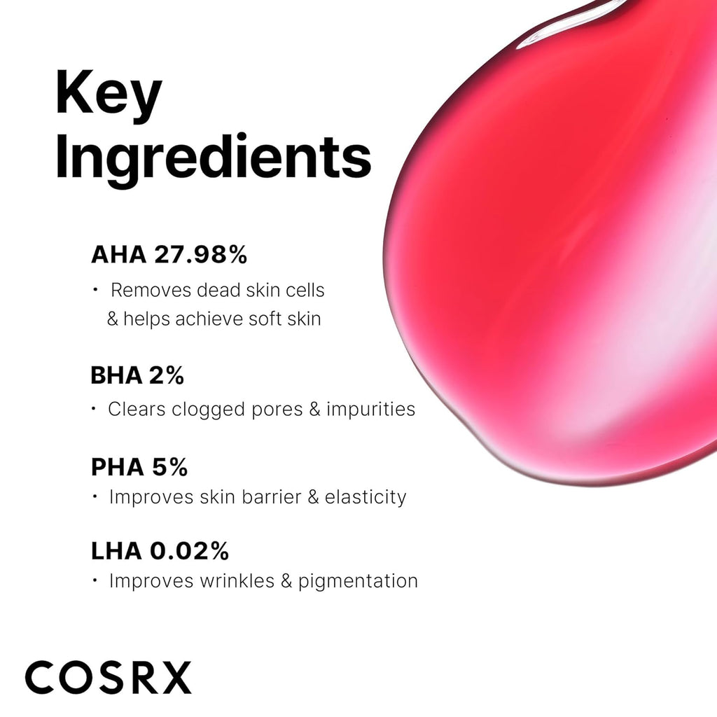 COSRX AHA BHA PHA LHA 35% Peel 1.01 fl. oz / 30 ml, Chemical Exfoliating Peeling Gel for Dull, Rough, Oily skin with Clogged Pored & Dead Skin Cells, Highly Concentrated, Korean Skin Care