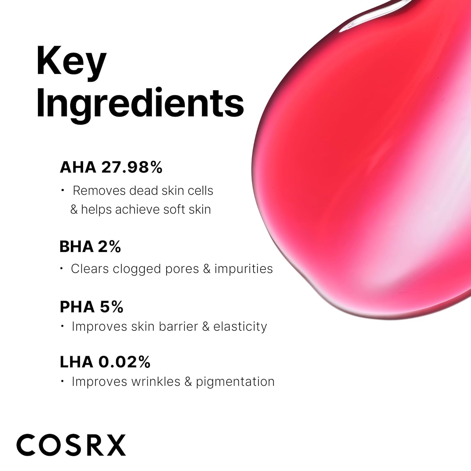 COSRX AHA BHA PHA LHA 35% Peel 1.01 fl. oz / 30 ml, Chemical Exfoliating Peeling Gel for Dull, Rough, Oily skin with Clogged Pored & Dead Skin Cells, Highly Concentrated, Korean Skin Care