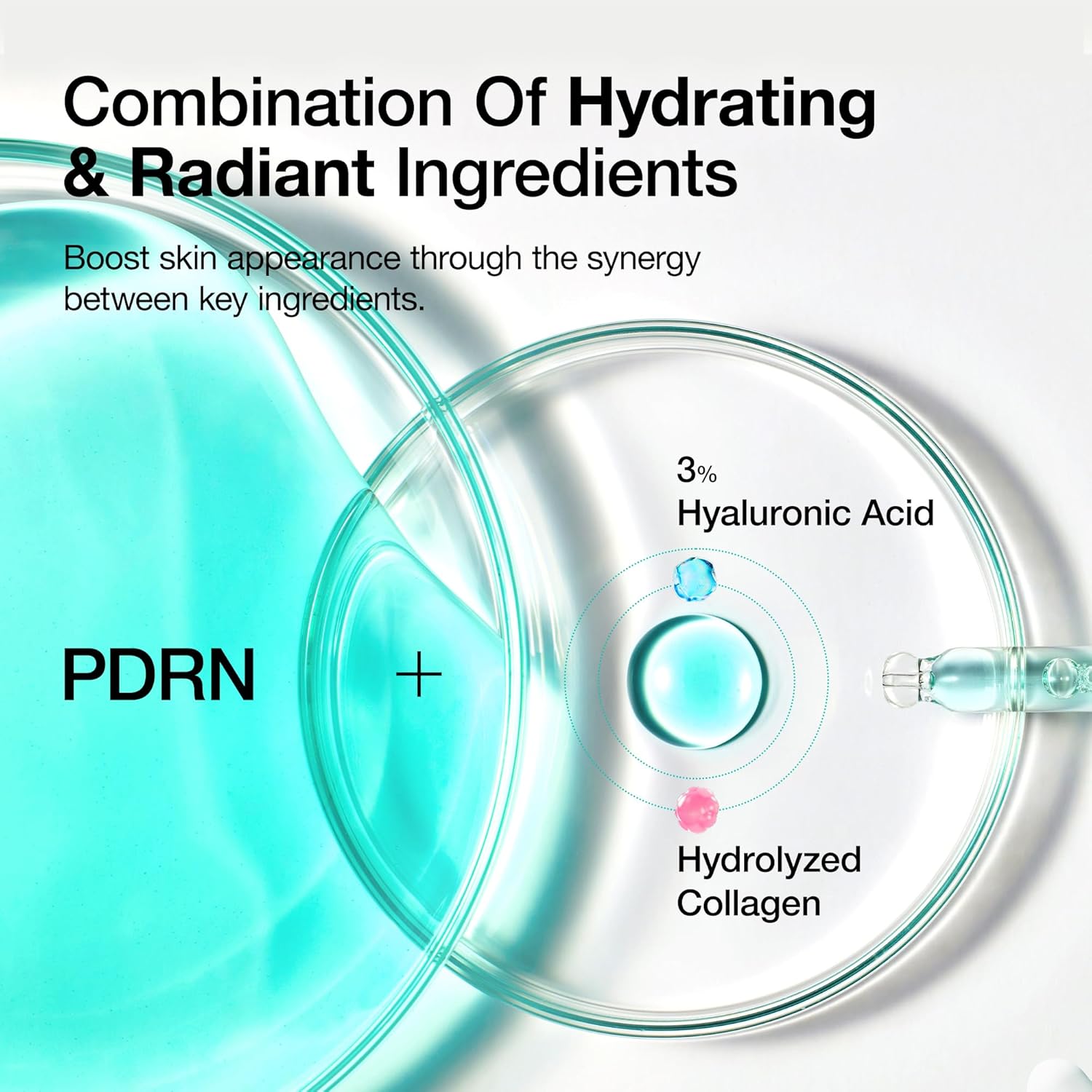 Anua PDRN Hyaluronic Acid Capsule 100 Serum, Radiant Face Serum, Hyaluronic Acid, Hydration, Moisture Plumping effect, Natural color, Fragrance free, Korean Skincare, 30ml / 1.01 fl. oz