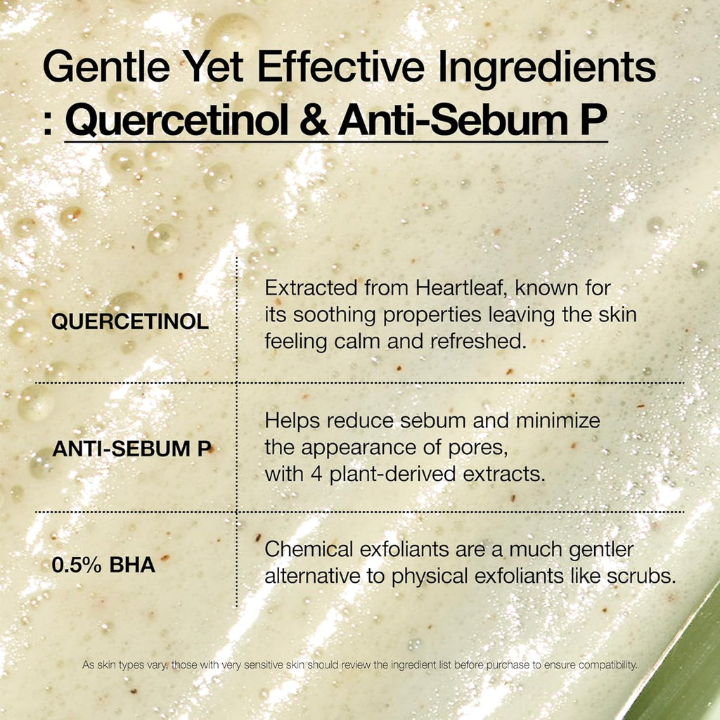 Anua Heartleaf Quercetinol Pore Deep Cleansing Foam, Facial Cleanser, for Double Cleansing, BHA, Hyaluronic Acid, Glycerin, Face Wash, Blackhead Remover, Korean Skincare (150ml/5.07 fl.oz.)