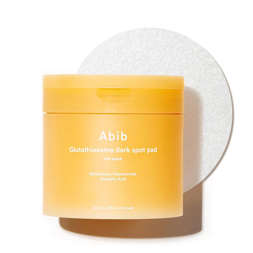 Abib Glutathiosome Dark Spot Pad Vita Touch 60pads 4.90 fl.oz. | Korean Brightening Toner Pads for Face with Niacinamide, Glutathione, Exosome, LHA, Cleansing, Disposable, Exfoliant, Skin Care